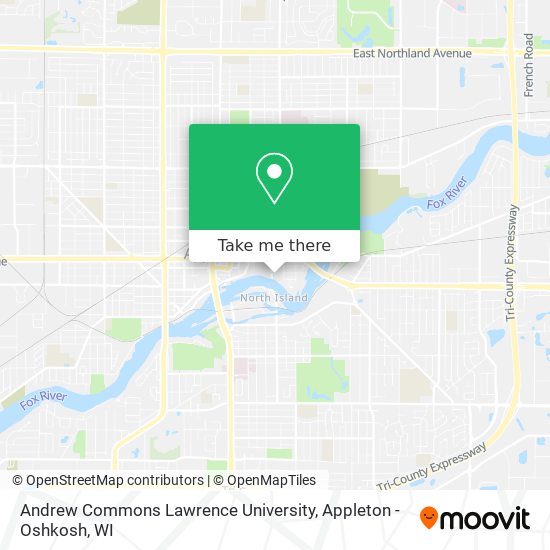 Andrew Commons Lawrence University map
