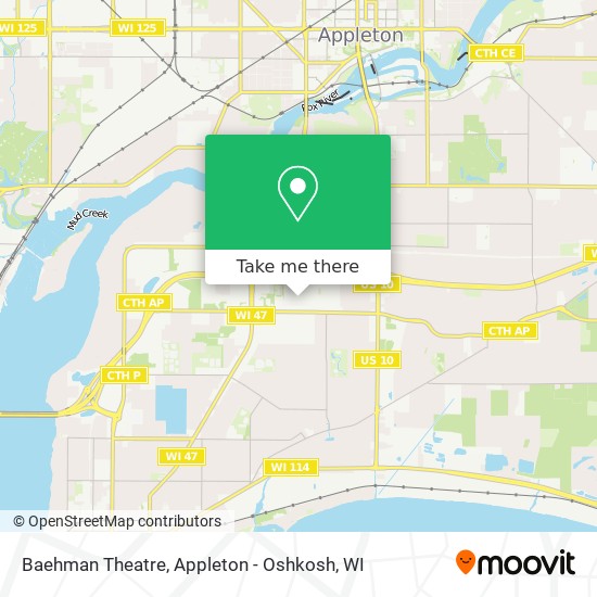 Mapa de Baehman Theatre