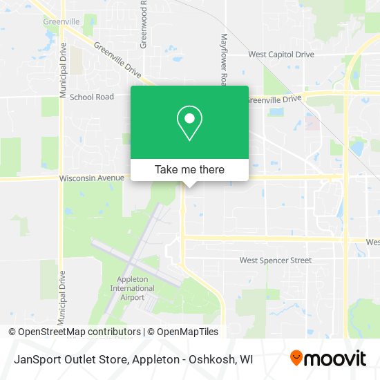 JanSport Outlet Store map