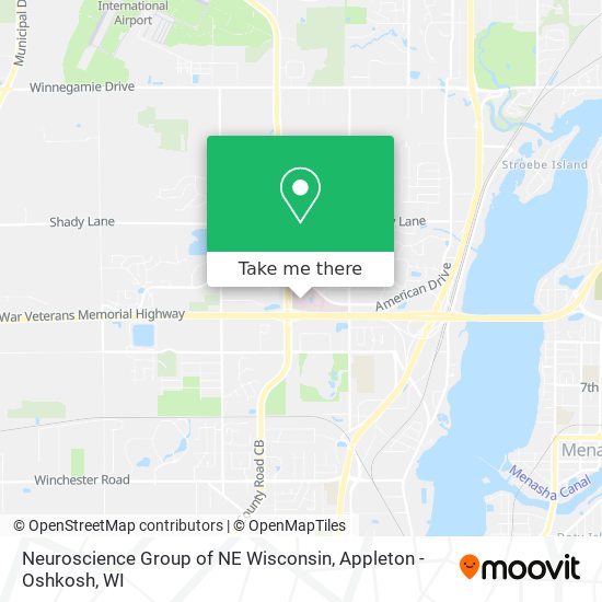 Neuroscience Group of NE Wisconsin map