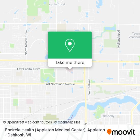 Mapa de Encircle Health (Appleton Medical Center)