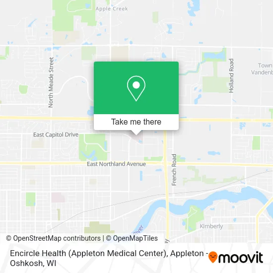 Encircle Health (Appleton Medical Center) map