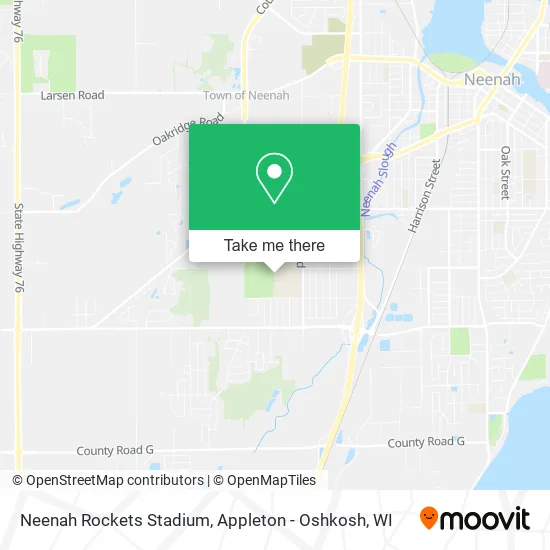 Mapa de Neenah Rockets Stadium