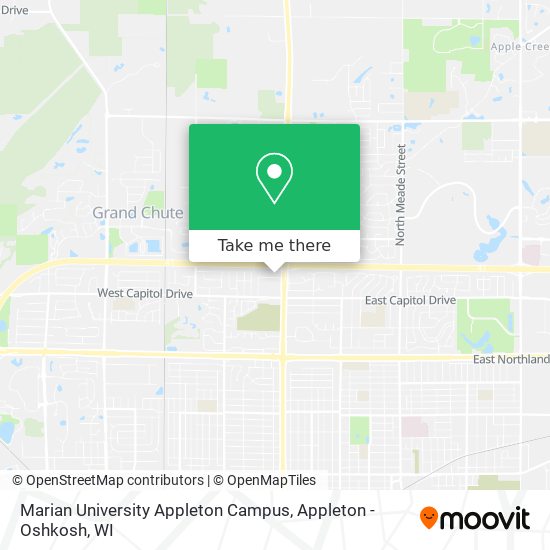 Mapa de Marian University Appleton Campus