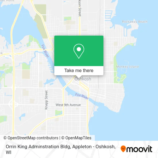 Mapa de Orrin King Adminstration Bldg