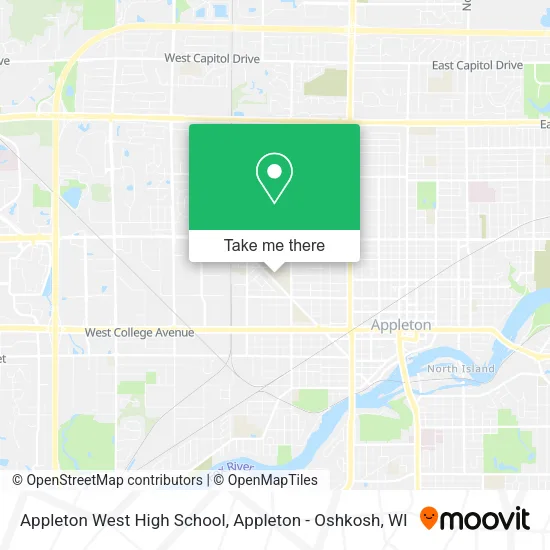 Mapa de Appleton West High School