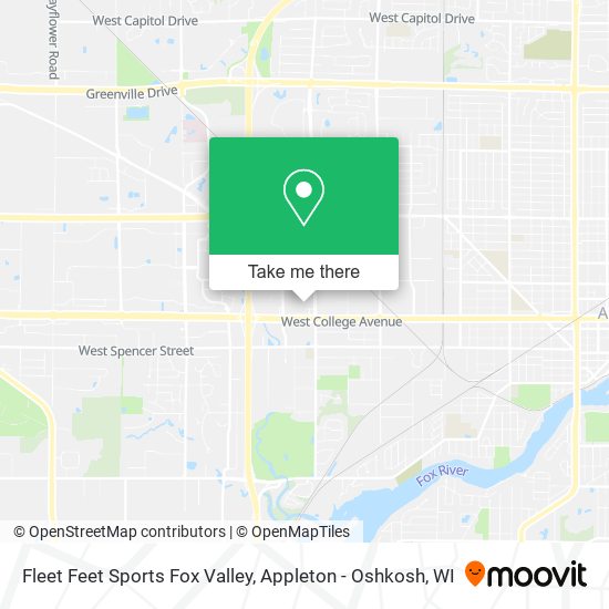 Fleet Feet Sports Fox Valley map