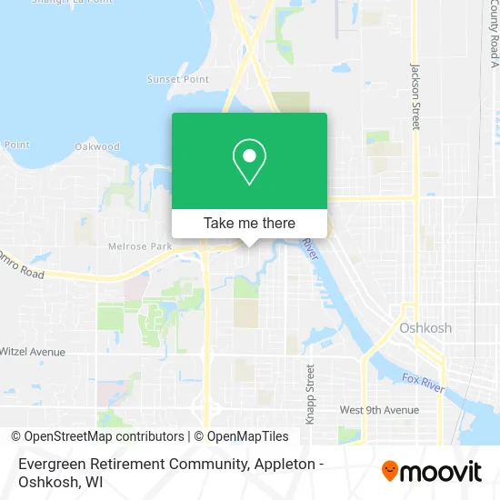 Evergreen Retirement Community map