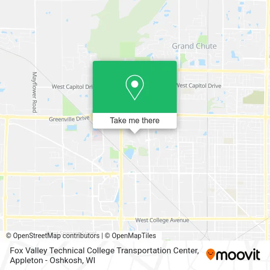 Mapa de Fox Valley Technical College Transportation Center