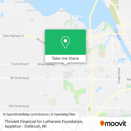 Mapa de Thrivent Financial for Lutherans Foundation