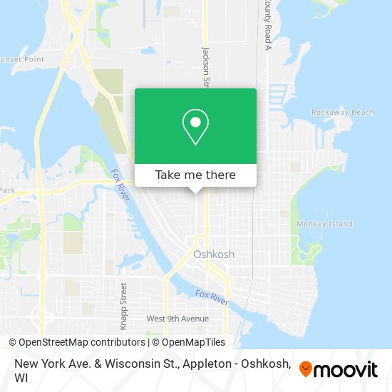 New York Ave. & Wisconsin St. map