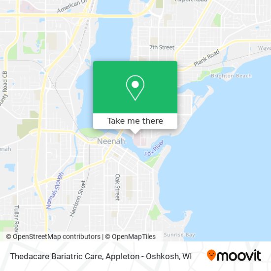 Mapa de Thedacare Bariatric Care