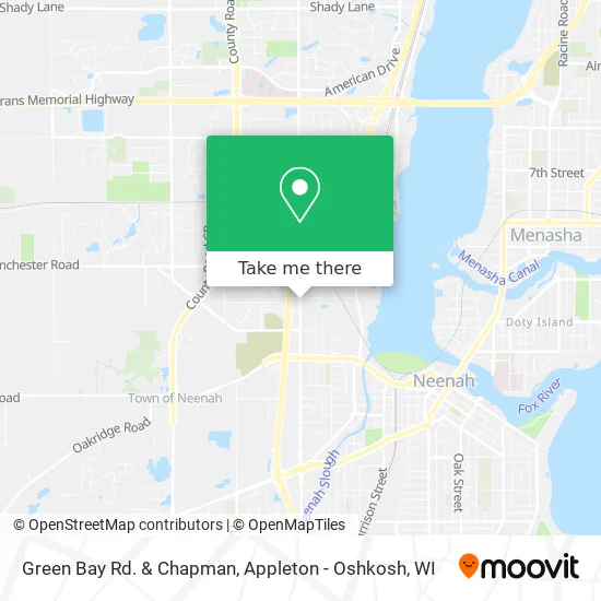 Green Bay Rd. & Chapman map