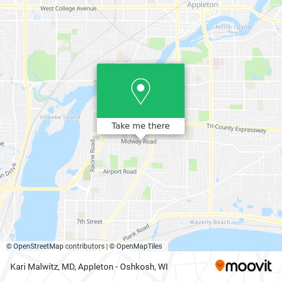 Kari Malwitz, MD map