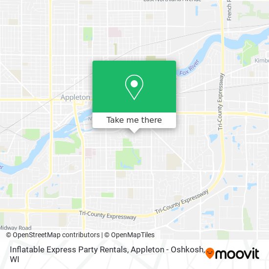 Inflatable Express Party Rentals map