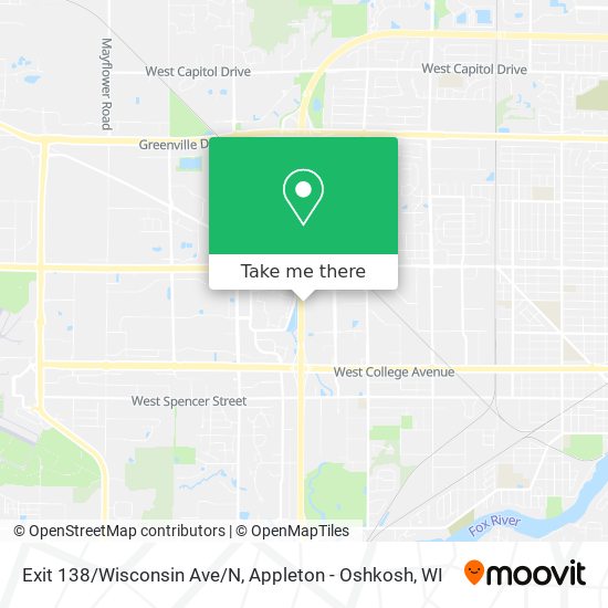 Exit 138/Wisconsin Ave/N map