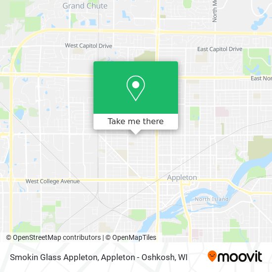 Smokin Glass Appleton map