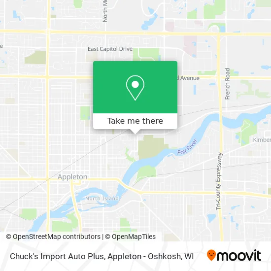 Chuck's Import Auto Plus map