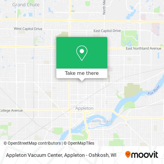 Appleton Vacuum Center map