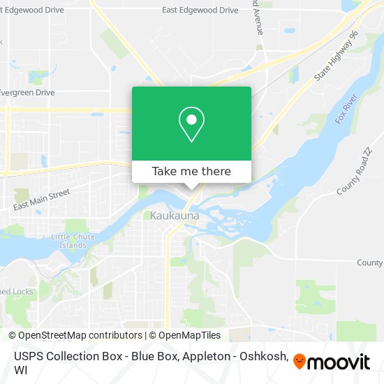 USPS Collection Box - Blue Box map