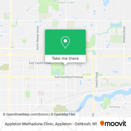 Appleton Methadone Clinic map