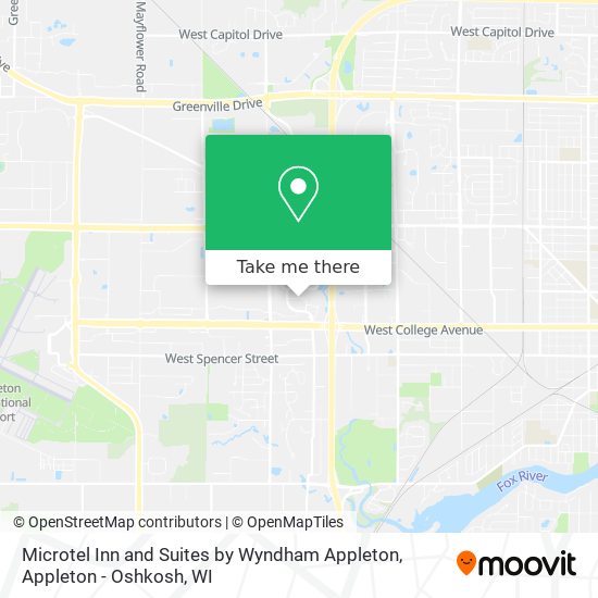 Mapa de Microtel Inn and Suites by Wyndham Appleton
