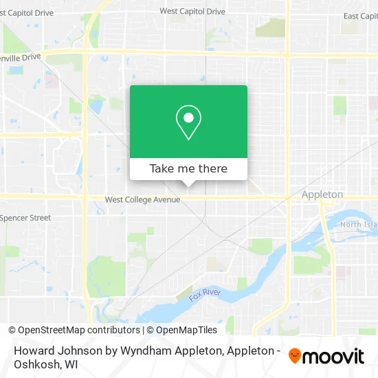Howard Johnson by Wyndham Appleton map
