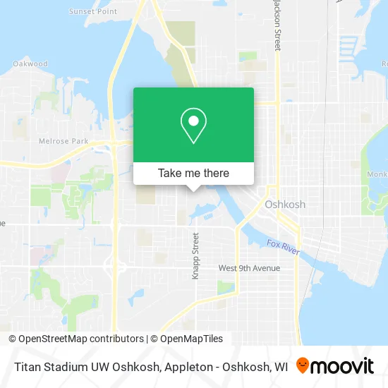 Titan Stadium UW Oshkosh map