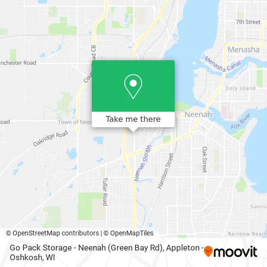 Go Pack Storage - Neenah (Green Bay Rd) map
