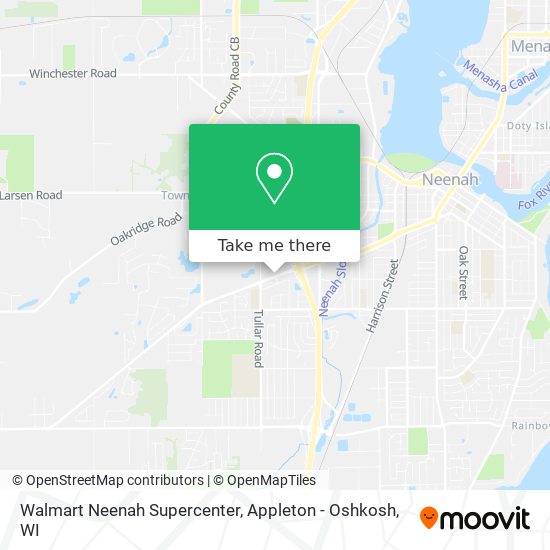 Walmart Neenah Supercenter map