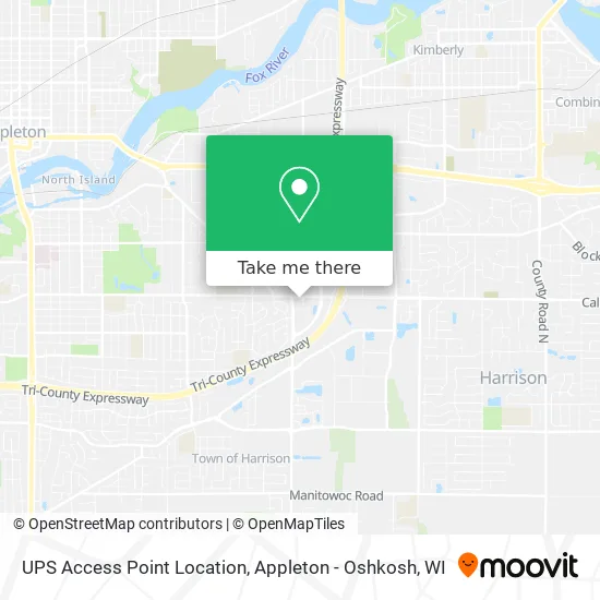 UPS Access Point Location map