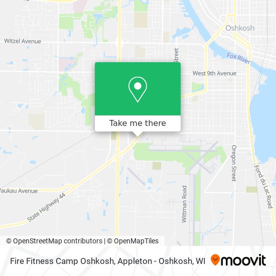 Fire Fitness Camp Oshkosh map