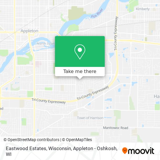 Eastwood Estates, Wisconsin map
