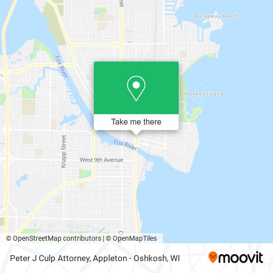 Peter J Culp Attorney map