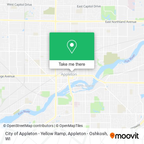 City of Appleton - Yellow Ramp map
