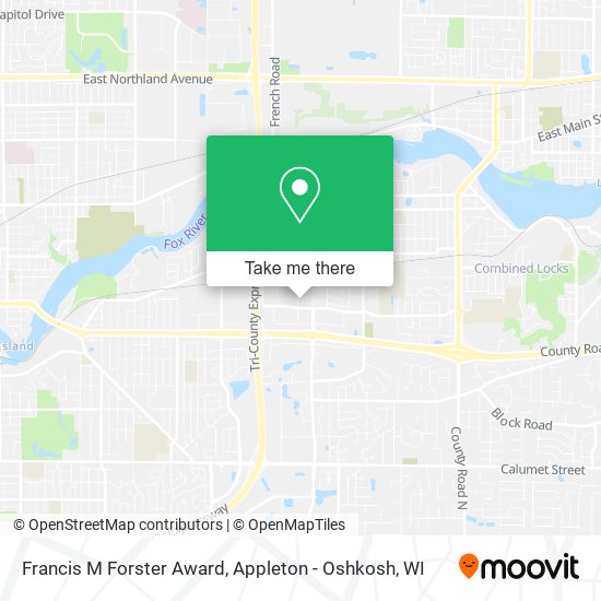 Francis M Forster Award map