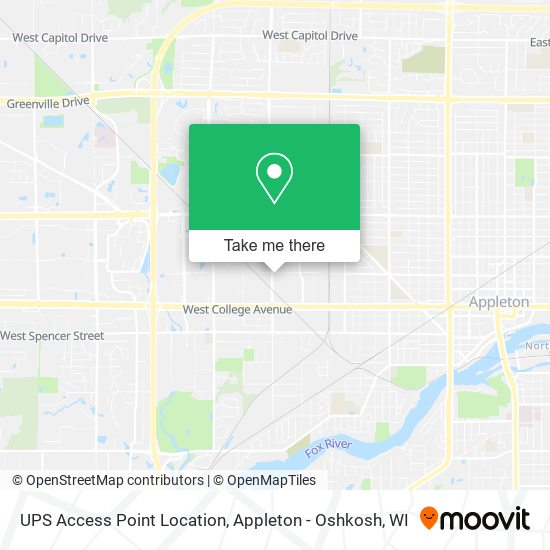 UPS Access Point Location map