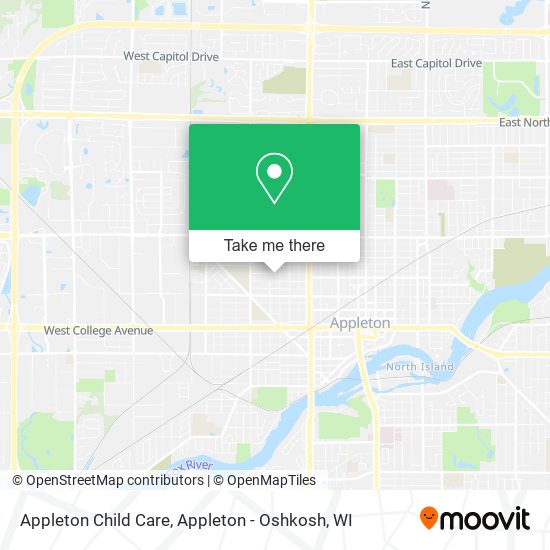 Appleton Child Care map