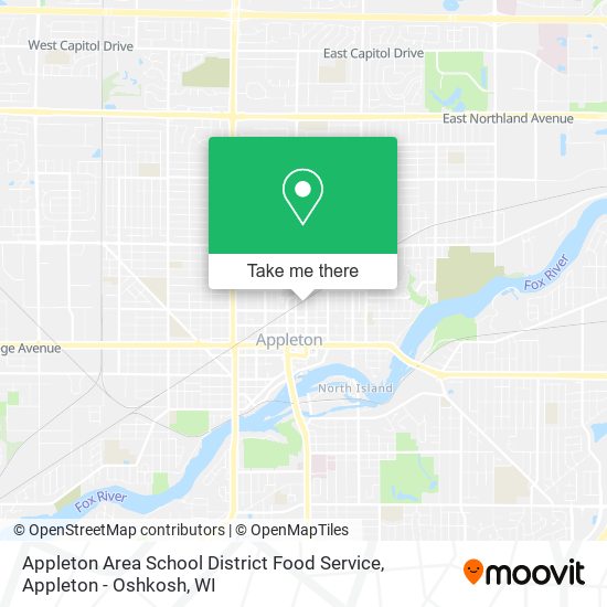 Mapa de Appleton Area School District Food Service