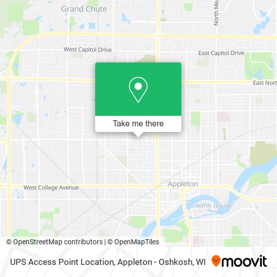 UPS Access Point Location map