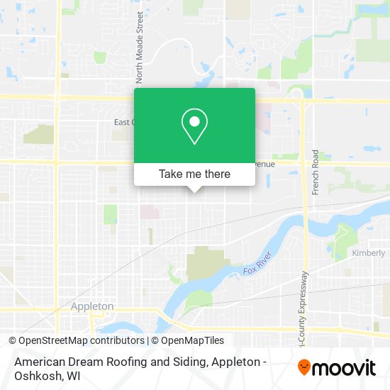 American Dream Roofing and Siding map