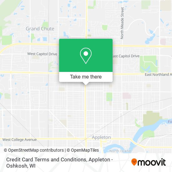 Credit Card Terms and Conditions map