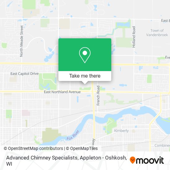 Advanced Chimney Specialists map