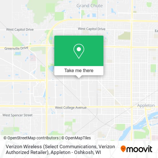 Mapa de Verizon Wireless (Select Communications, Verizon Authorized Retailer)