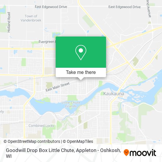 Mapa de Goodwill Drop Box Little Chute