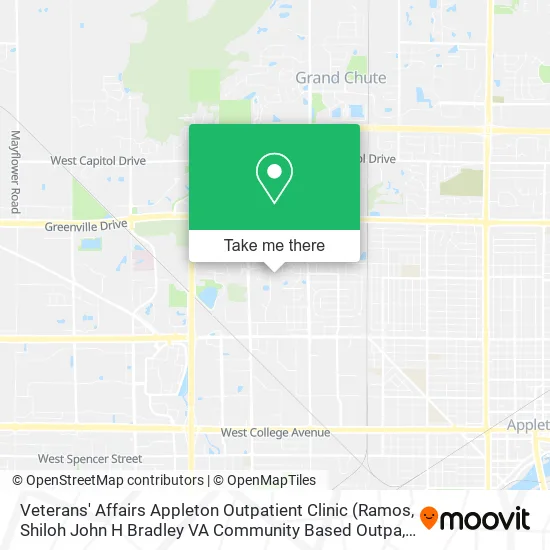 Mapa de Veterans' Affairs Appleton Outpatient Clinic