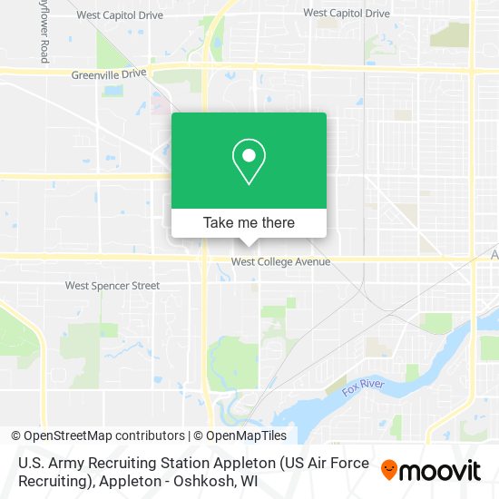 U.S. Army Recruiting Station Appleton (US Air Force Recruiting) map