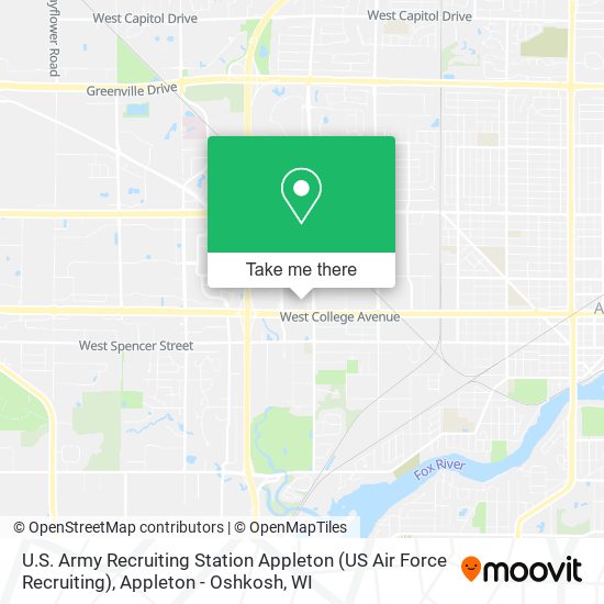 Mapa de U.S. Army Recruiting Station Appleton (US Air Force Recruiting)