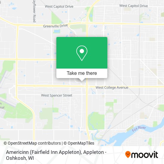 Mapa de Americinn (Fairfield Inn Appleton)