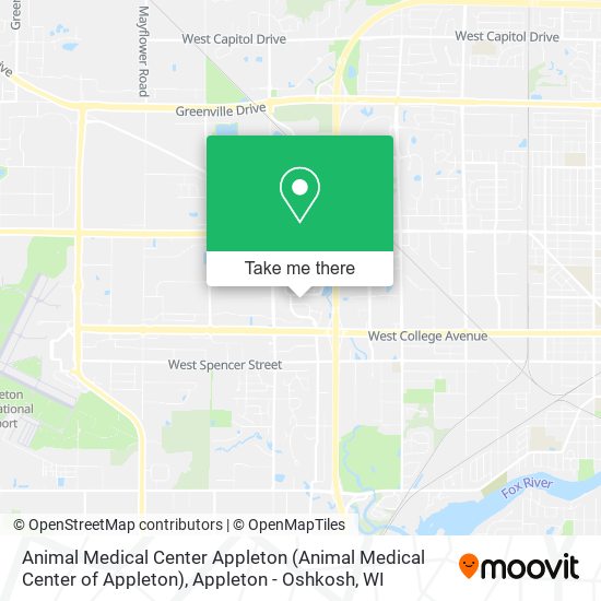 Mapa de Animal Medical Center Appleton